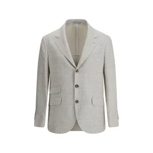 Brunello Cucinelli Single-breasted check Men's Blazer