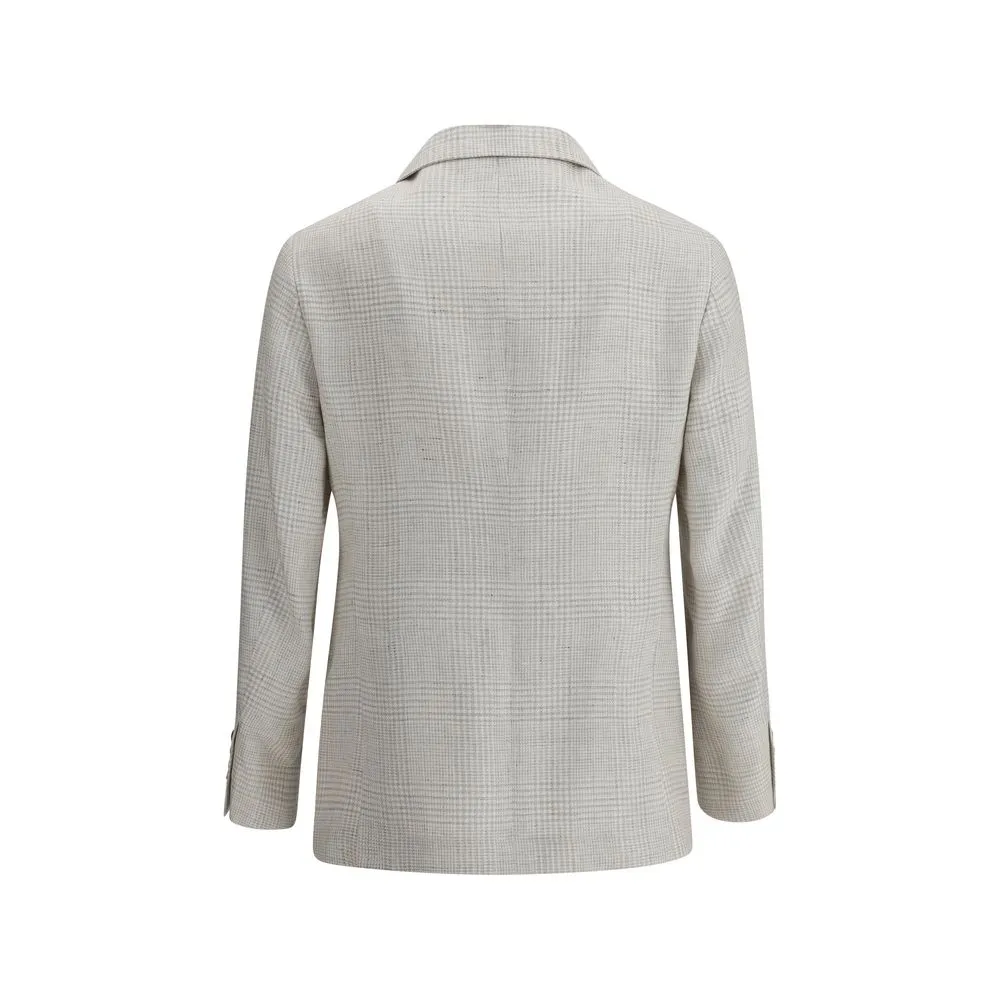 Brunello Cucinelli Single-breasted check Men's Blazer