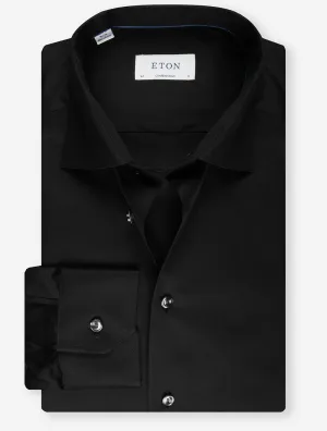 Business Contemporary Fit Shirt Plain Black