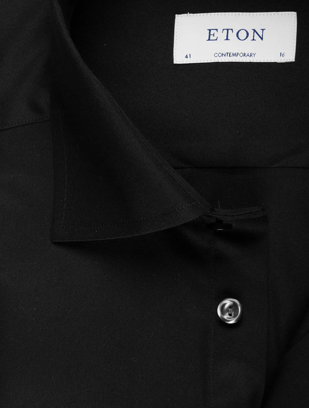 Business Contemporary Fit Shirt Plain Black