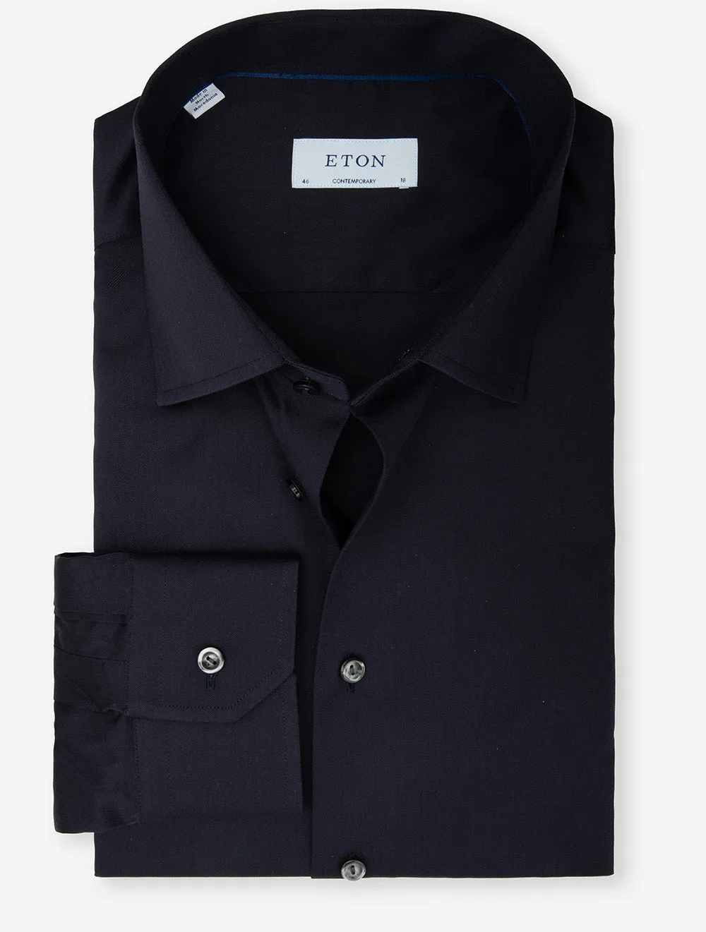 Business Plain Contemporary Fit Shirt Navy