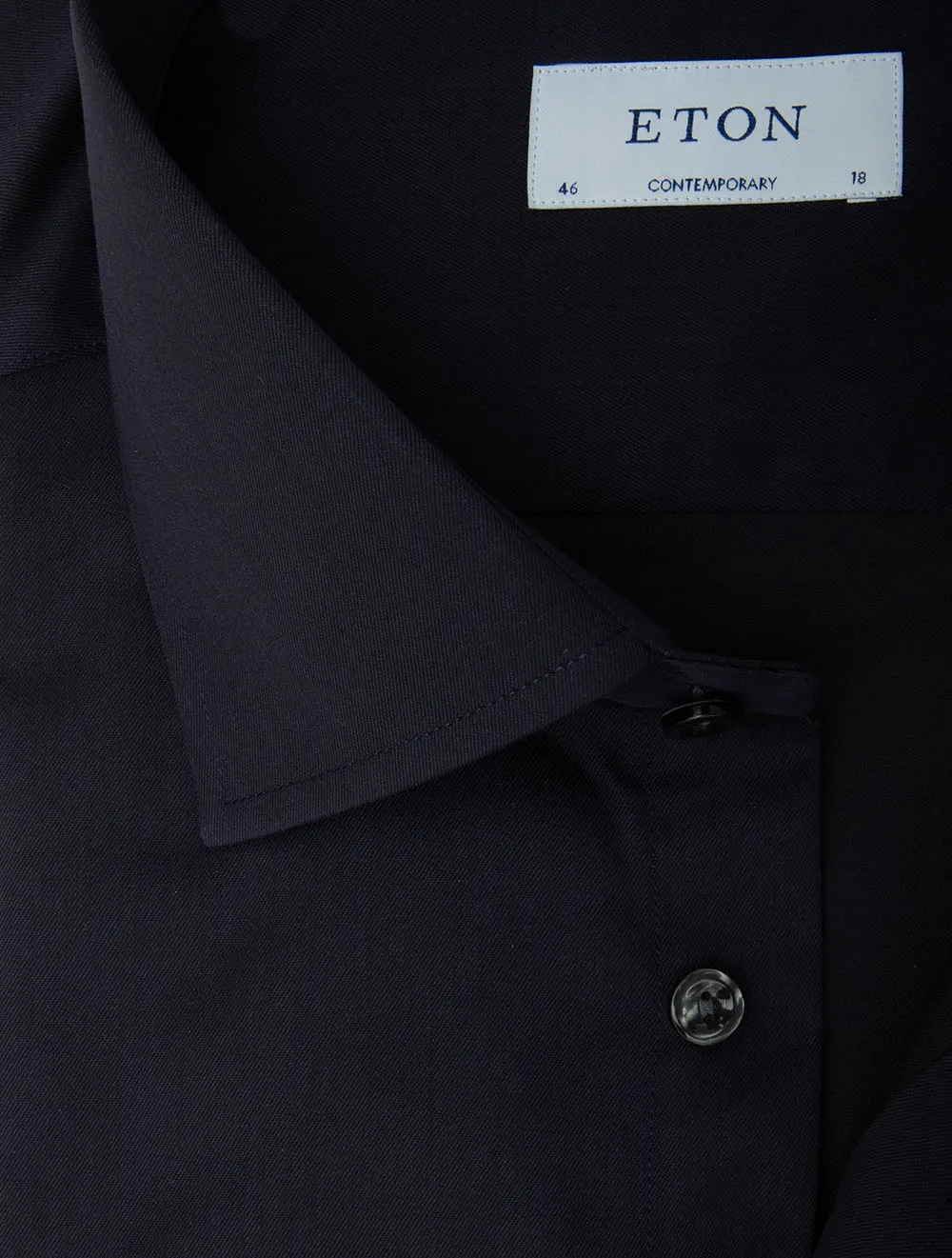 Business Plain Contemporary Fit Shirt Navy
