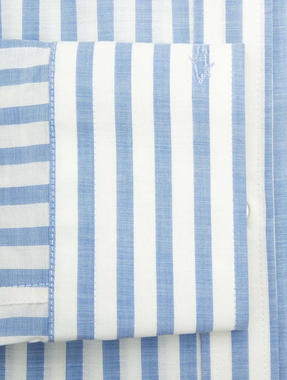 Buttondown Cotton Stripe Shirt Blue