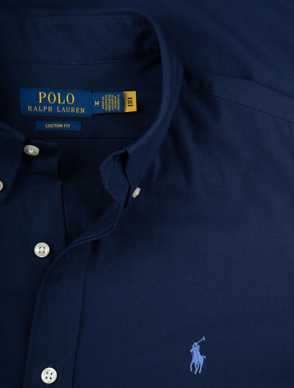 Buttondown Custom Fit Stretch Poplin Shirt Cruise Navy