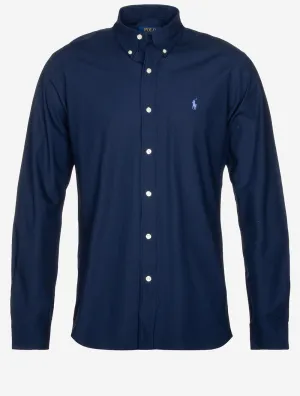 Buttondown Custom Fit Stretch Poplin Shirt Cruise Navy