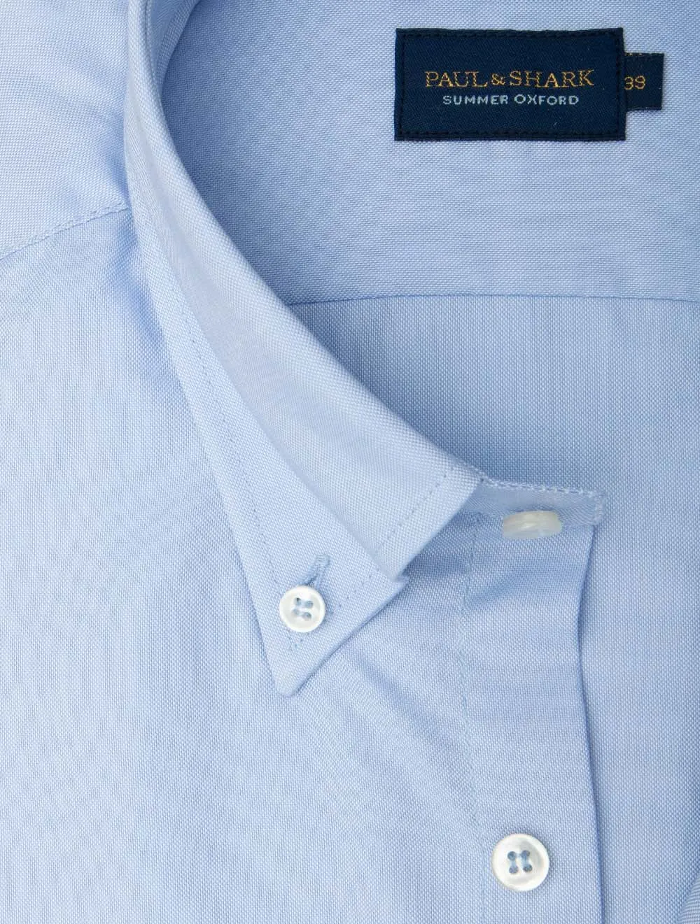 Buttondown Oxford Cotton Plain Shirt Blue