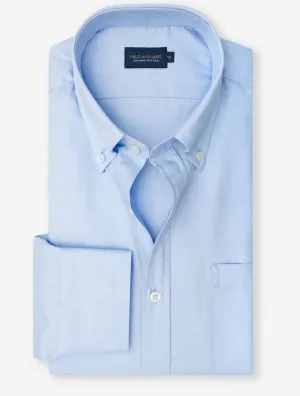Buttondown Oxford Cotton Plain Shirt Blue