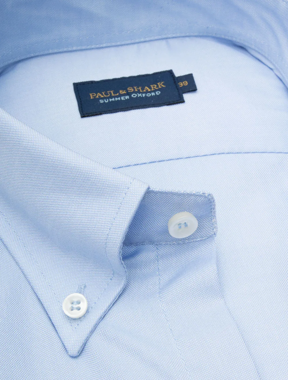 Buttondown Oxford Cotton Plain Shirt Blue
