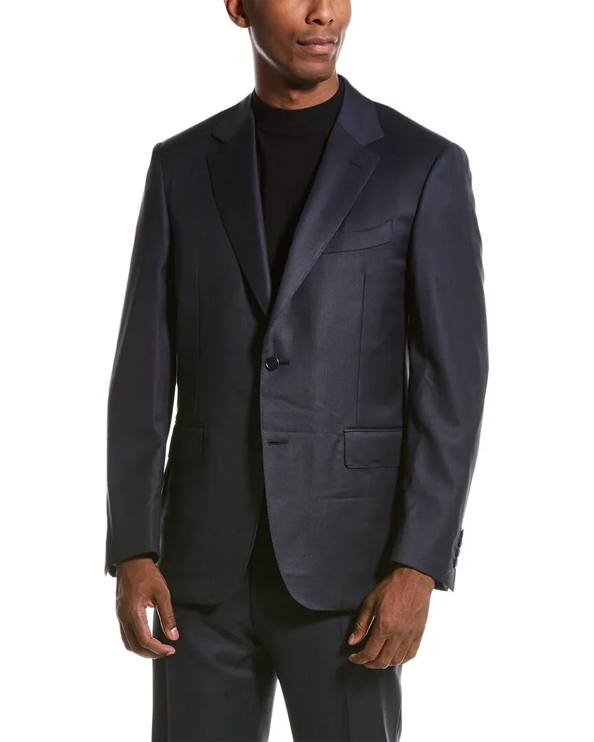 Canali 2pc Wool Suit with Flat Front Pant