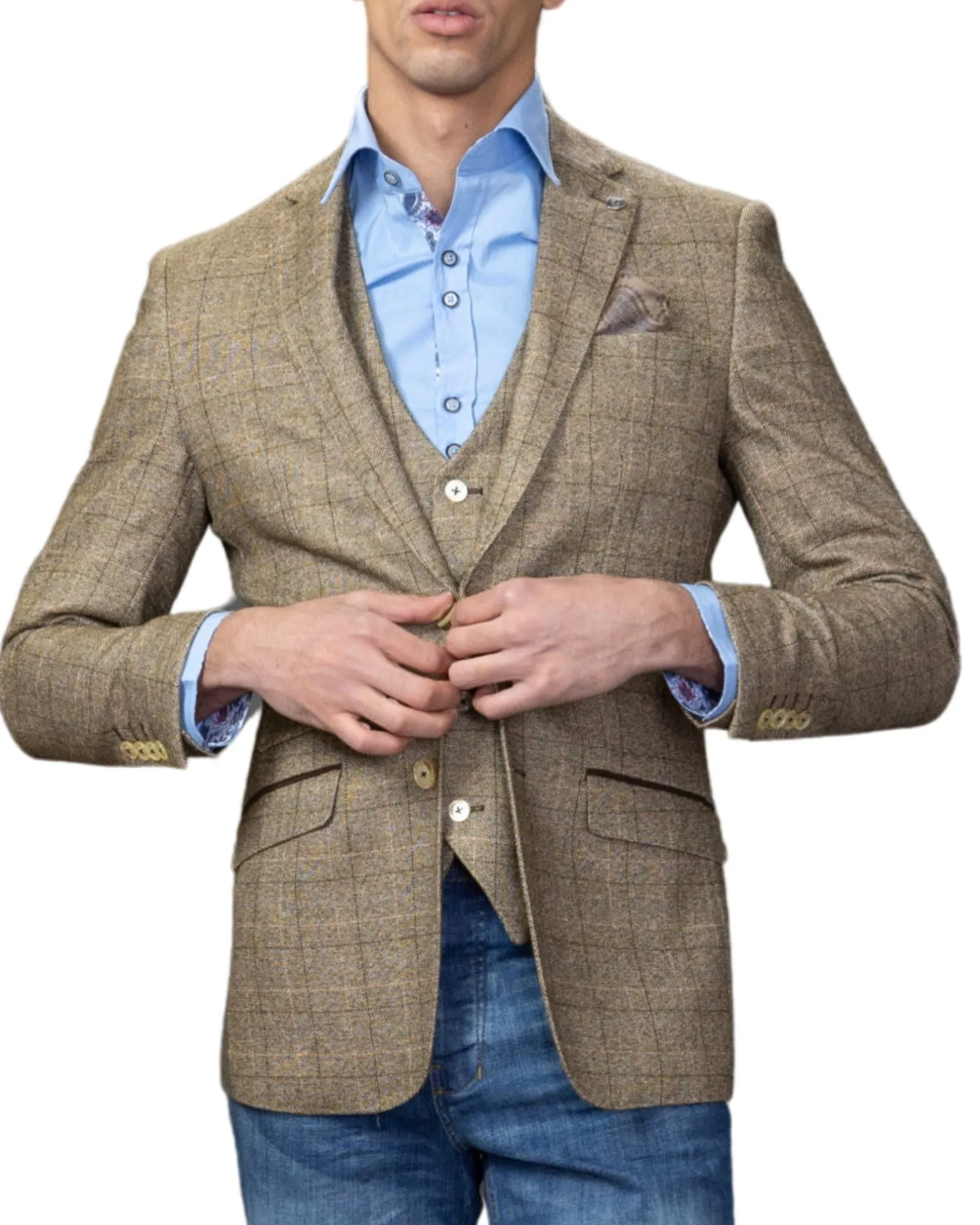 Check Blazer Sport Coat Slim Fit