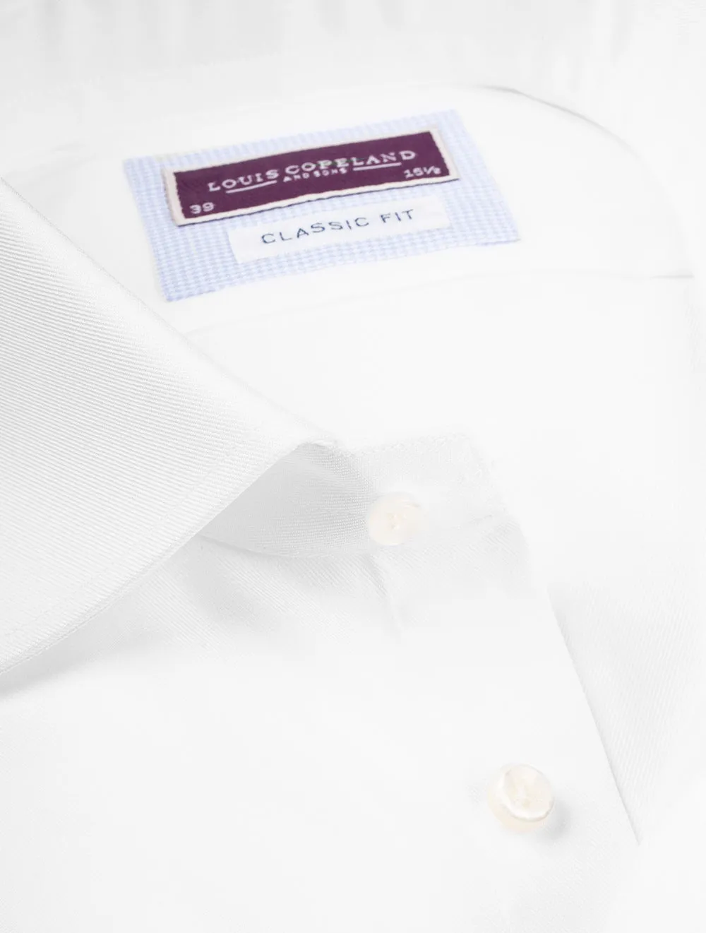 Classic Fit Double Cuff Shirt - White