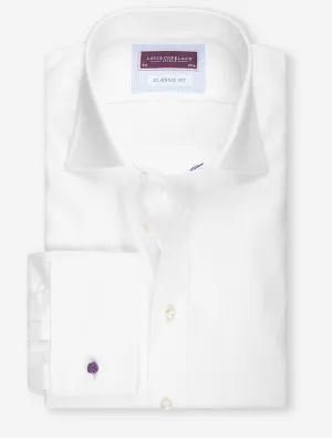 Classic Fit Double Cuff Shirt - White