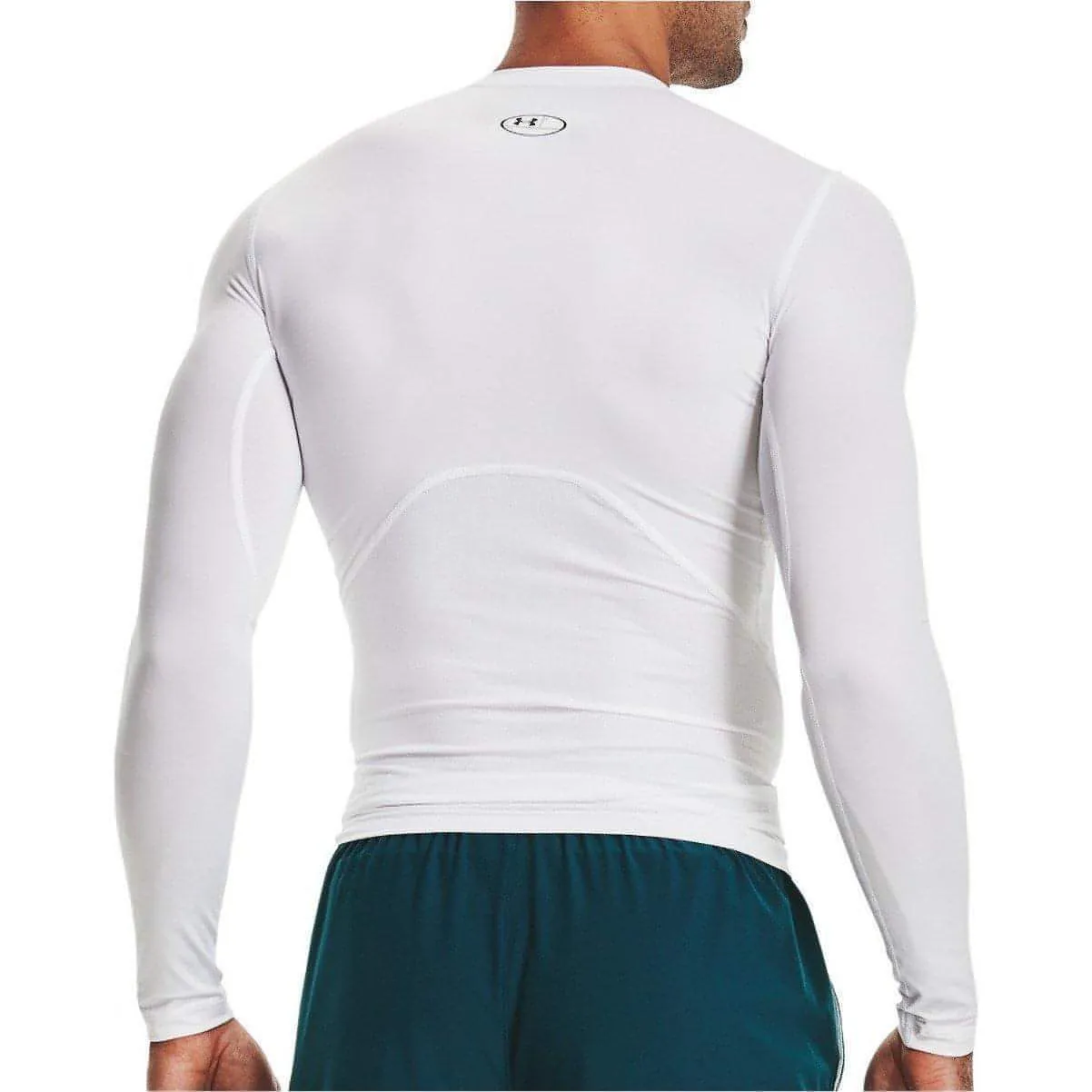 Clothing Under Armour  Men Under Armour HeatGear Armour Long Sleeve Mens Compression Top - White