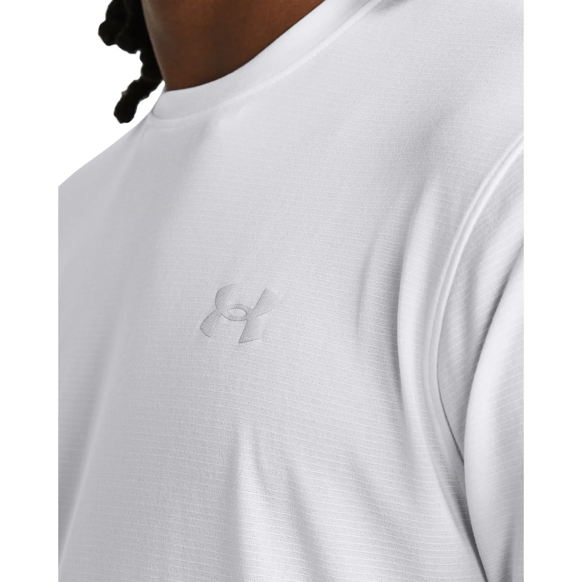 Clothing Under Armour  Men Under Armour Launch Short Sleeve Mens Running Top - White