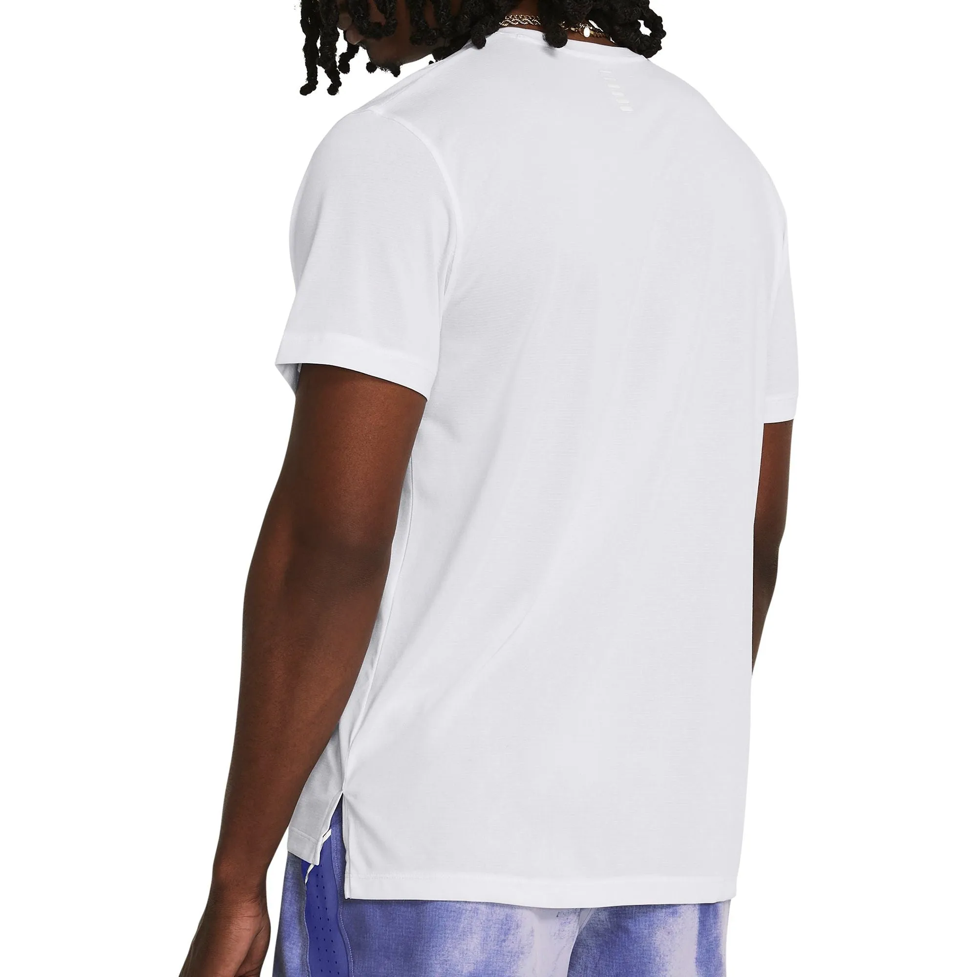 Clothing Under Armour  Men Under Armour Launch Short Sleeve Mens Running Top - White