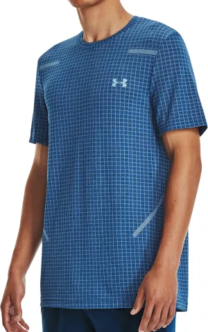 Clothing Under Armour  Men Under Armour Seamless Grid Short Sleeve Mens Training Top - Blue