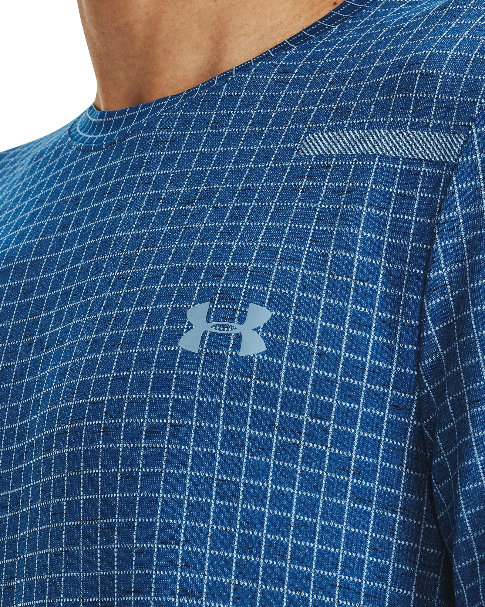 Clothing Under Armour  Men Under Armour Seamless Grid Short Sleeve Mens Training Top - Blue