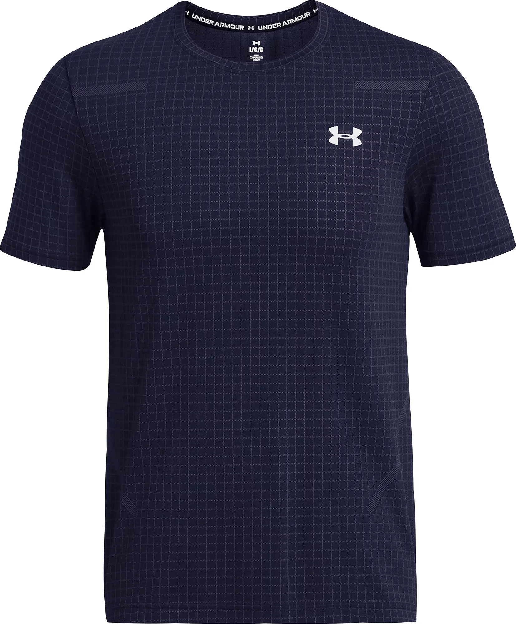Clothing Under Armour  Men Under Armour Seamless Grid Short Sleeve Mens Training Top - Blue