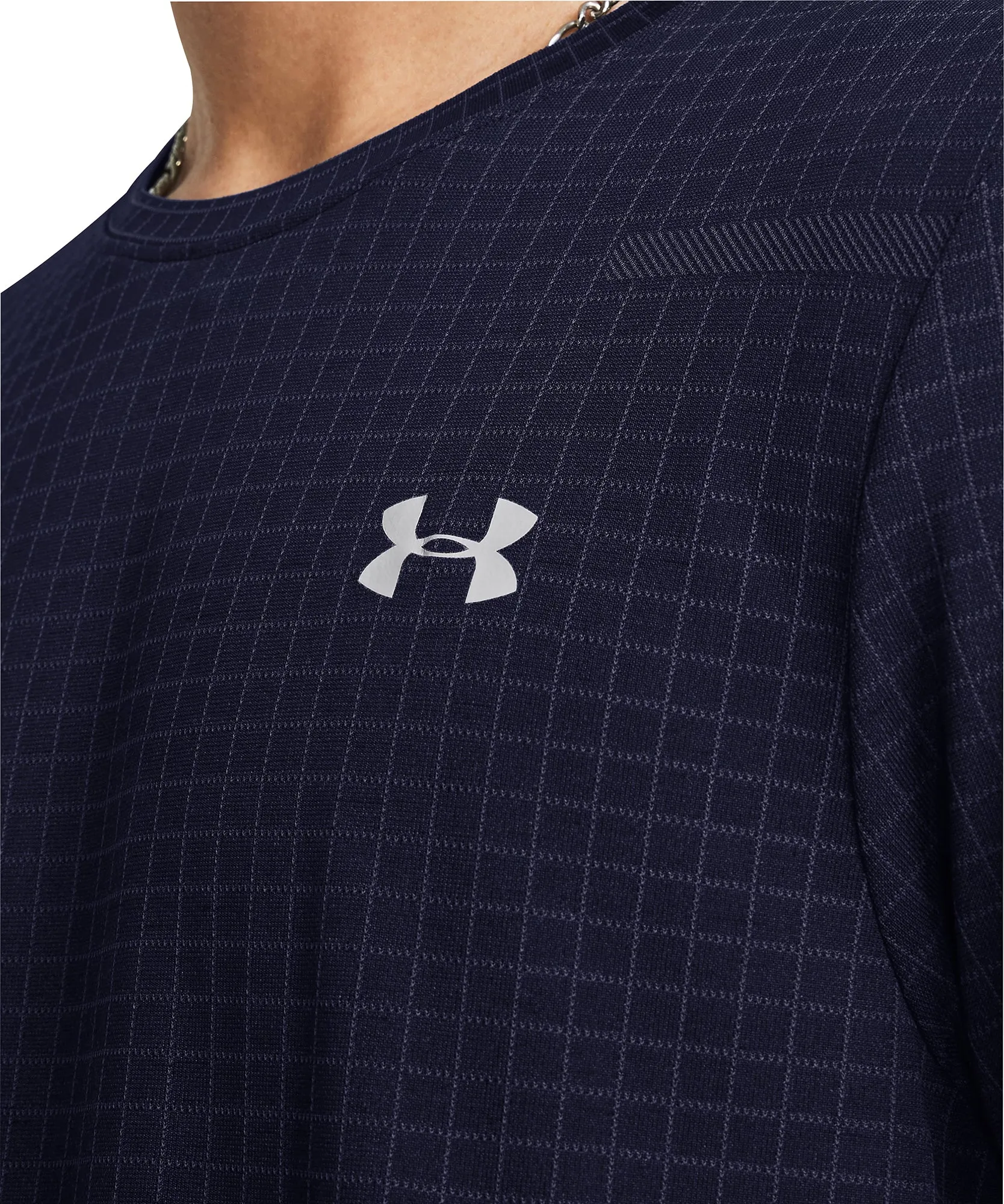 Clothing Under Armour  Men Under Armour Seamless Grid Short Sleeve Mens Training Top - Blue