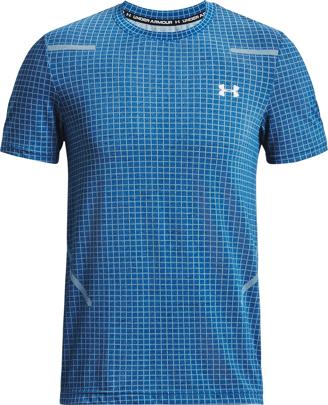 Clothing Under Armour  Men Under Armour Seamless Grid Short Sleeve Mens Training Top - Blue