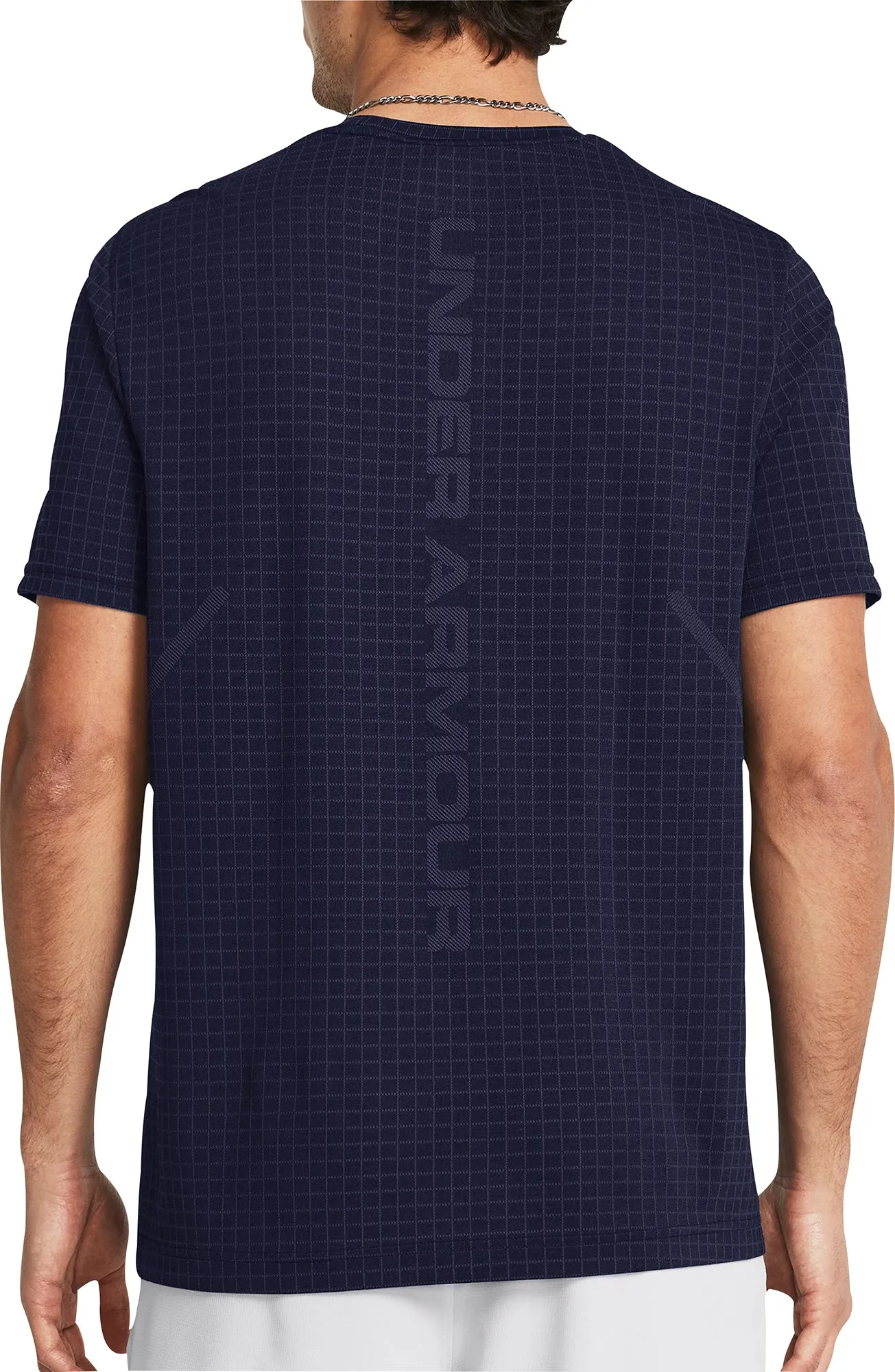 Clothing Under Armour  Men Under Armour Seamless Grid Short Sleeve Mens Training Top - Blue