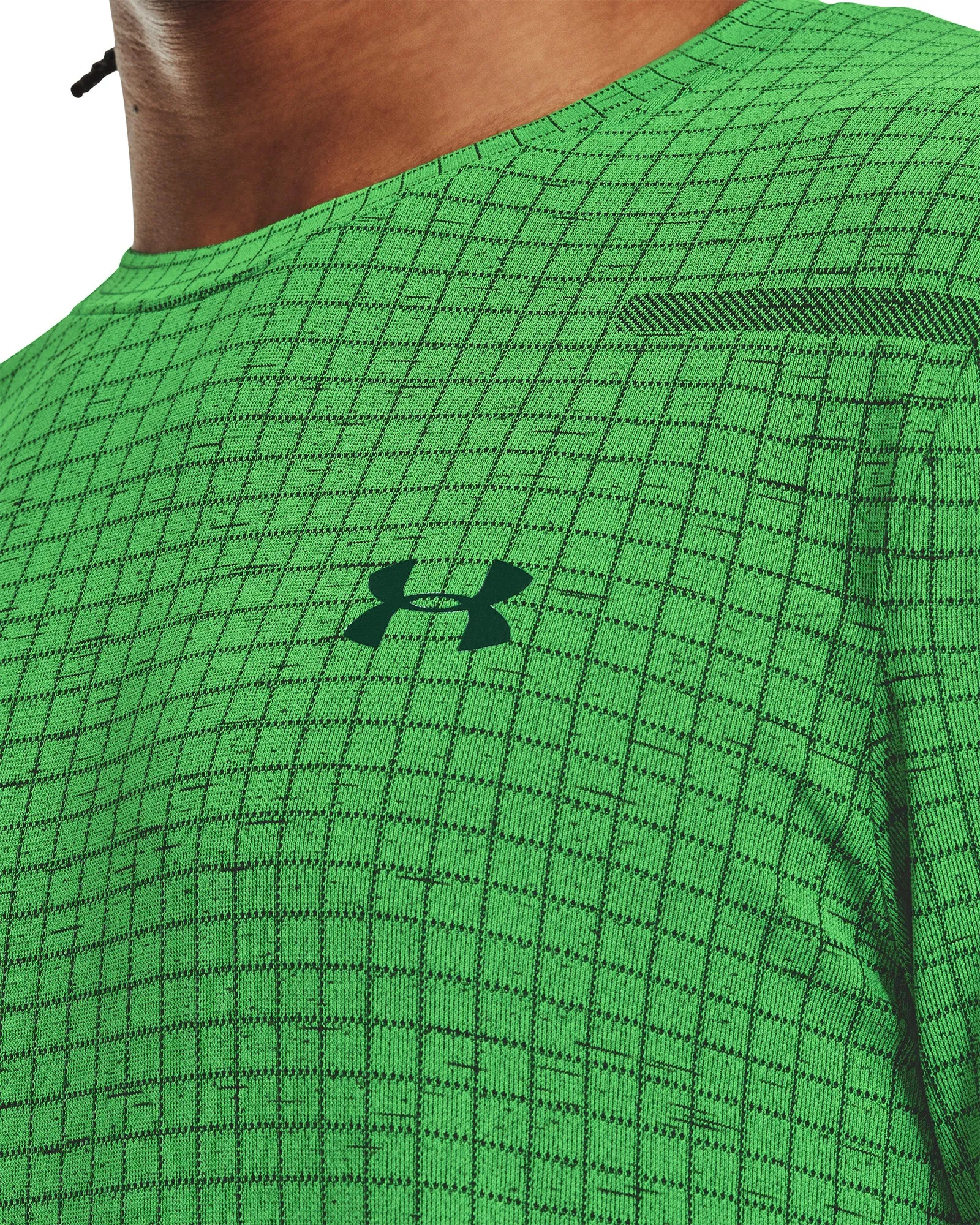 Clothing Under Armour  Men Under Armour Seamless Grid Short Sleeve Mens Training Top - Green