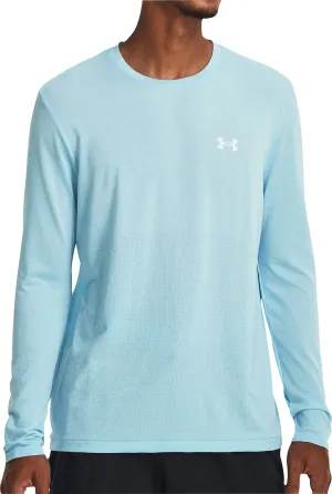 Clothing Under Armour  Men Under Armour Seamless Stride Long Sleeve Mens Running Top - Blue