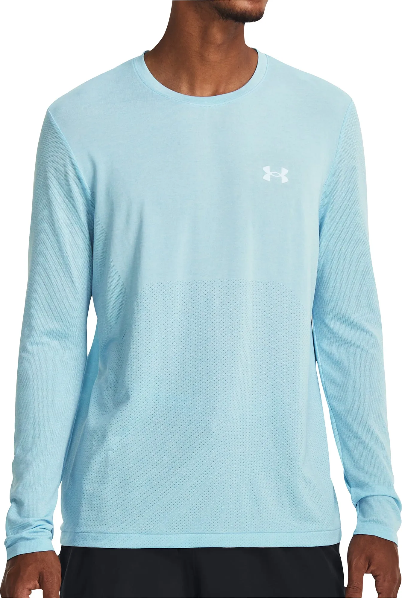 Clothing Under Armour  Men Under Armour Seamless Stride Long Sleeve Mens Running Top - Blue