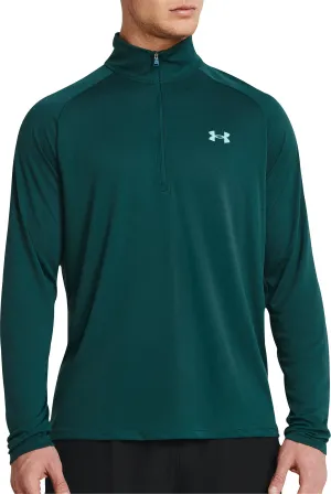 Clothing Under Armour  Men Under Armour Tech Half Zip Long Sleeve Mens Training Top - Green
