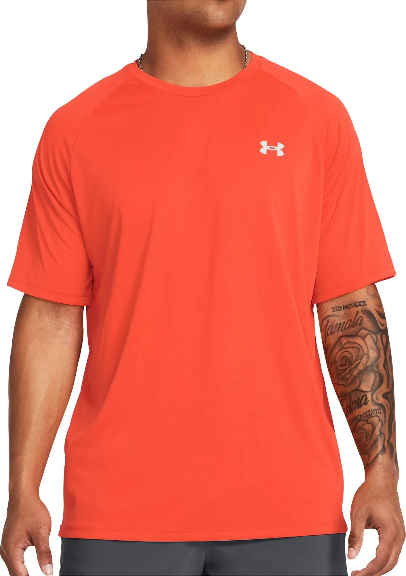 Clothing Under Armour  Men Under Armour Tech Reflective Short Sleeve Mens Running Top - Orange
