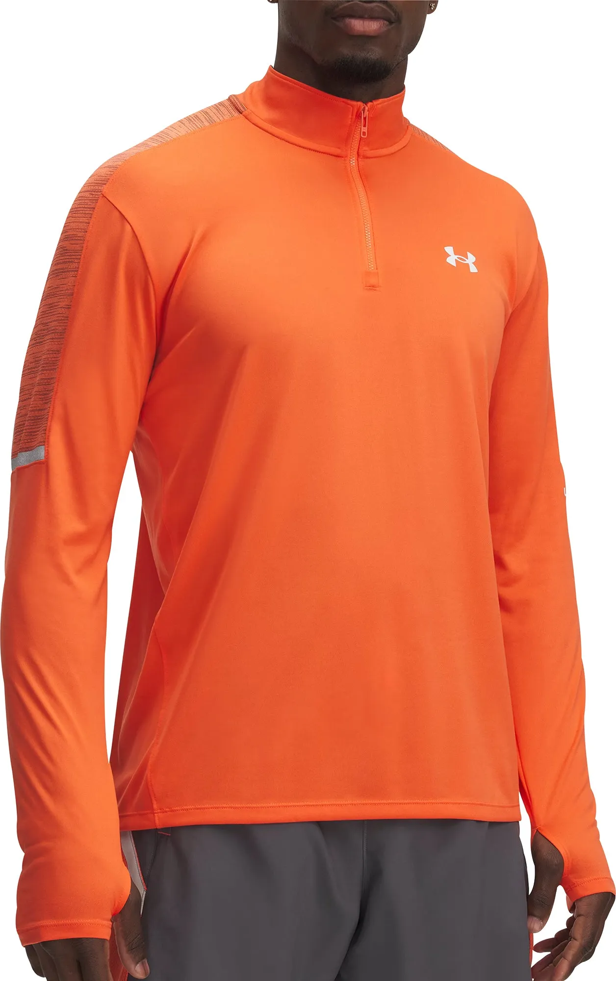 Clothing Under Armour  Men Under Armour Tech Utility Half Zip Long Sleeve Mens Running Top - Orange