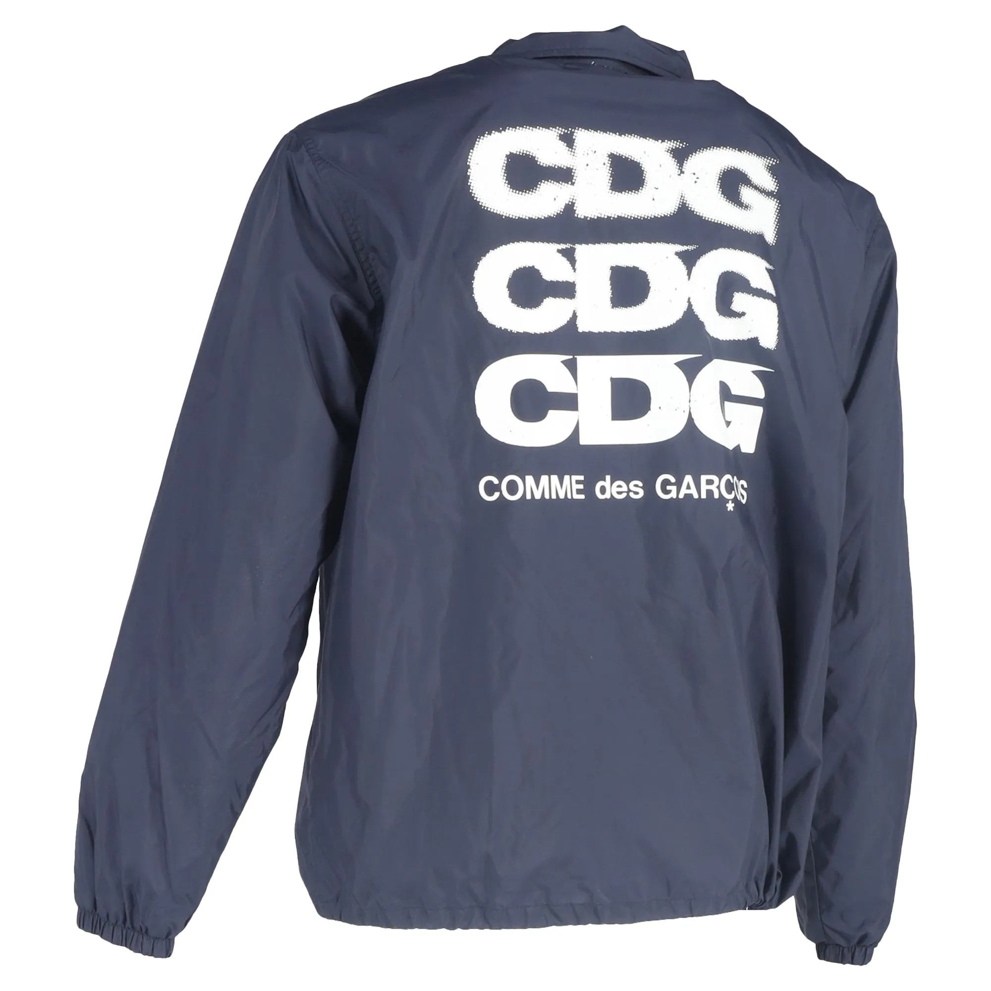 Comme des Garçons Coach Jacket in Navy Blue Nylon