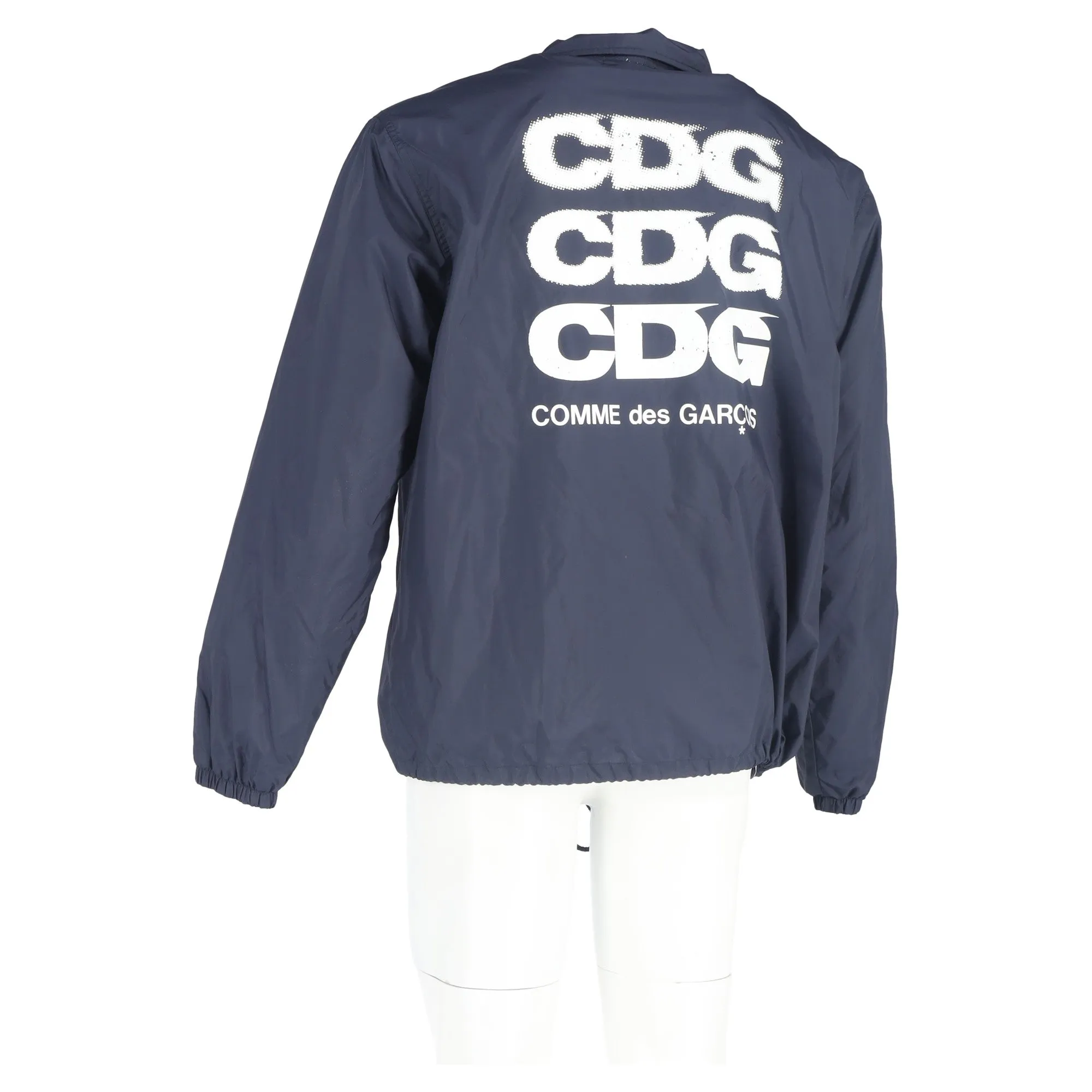 Comme des Garçons Coach Jacket in Navy Blue Nylon