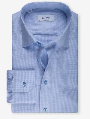 Con Semi Solid Signature Twill Shirt Blue