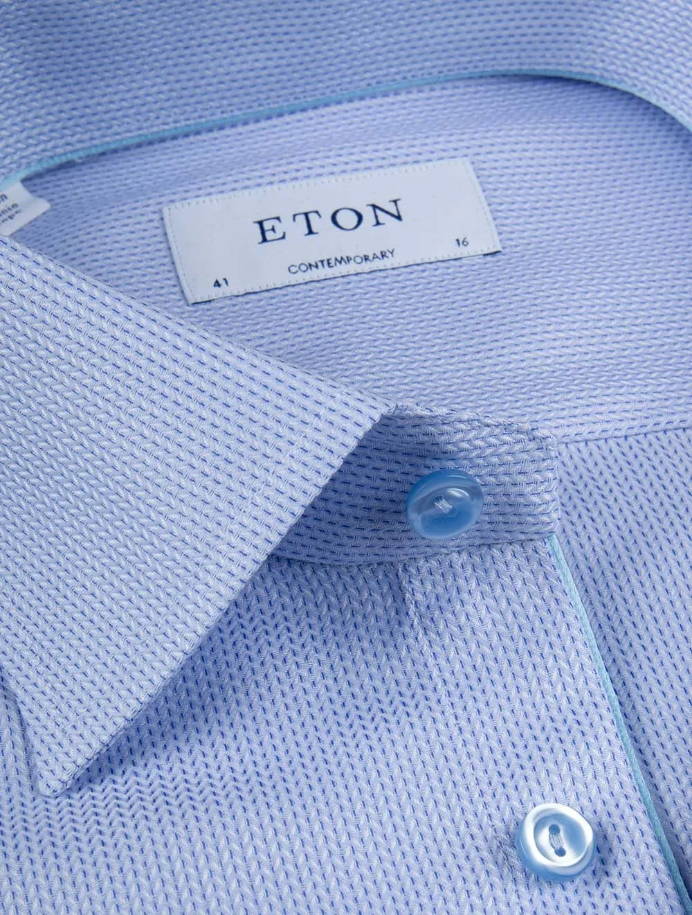 Con Semi Solid Signature Twill Shirt Blue
