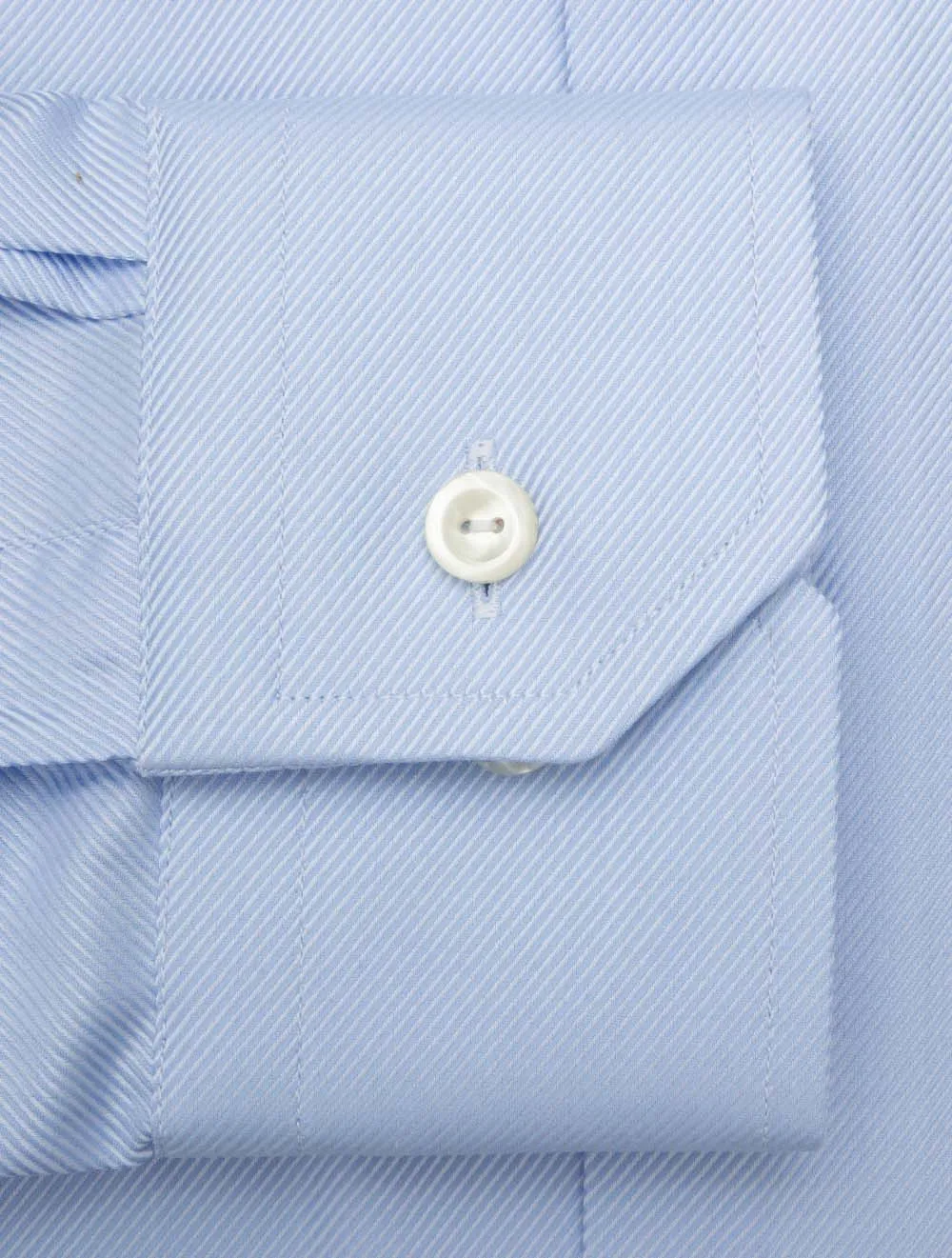 Contemporary Texture Cotton Twill Shirt Blue