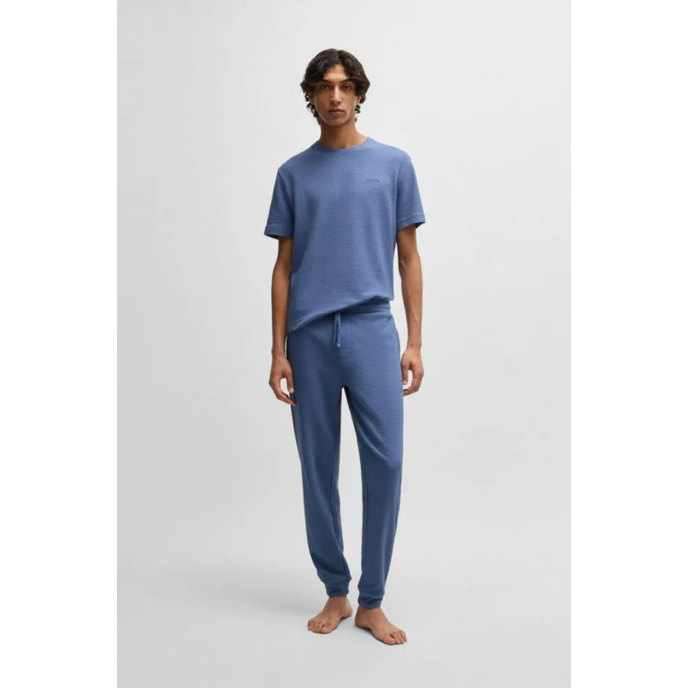Cotton pajama bottoms with embroidered logo
