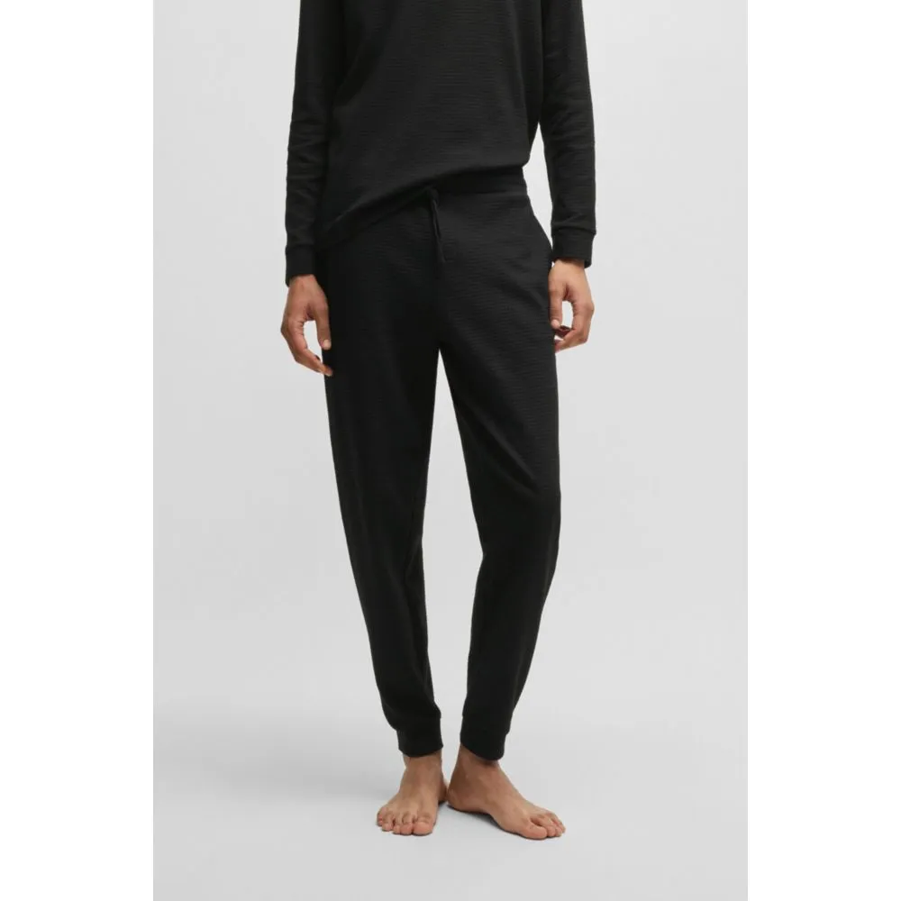 Cotton pajama bottoms with embroidered logo