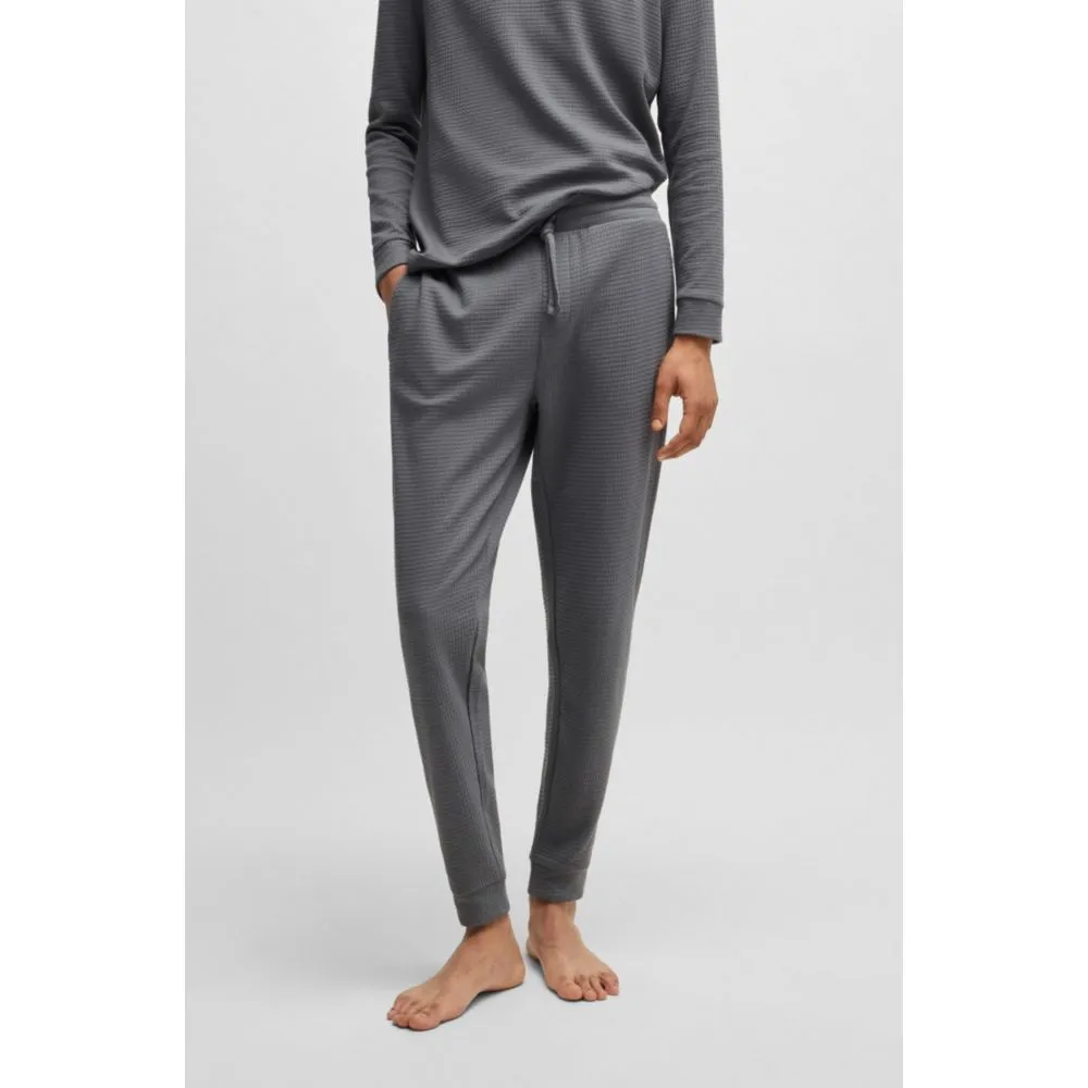 Cotton pajama bottoms with embroidered logo