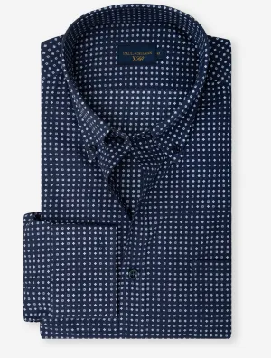 Cotton Pattern Shirt Navy