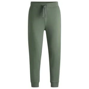 Cotton-terry tracksuit bottoms with logo print