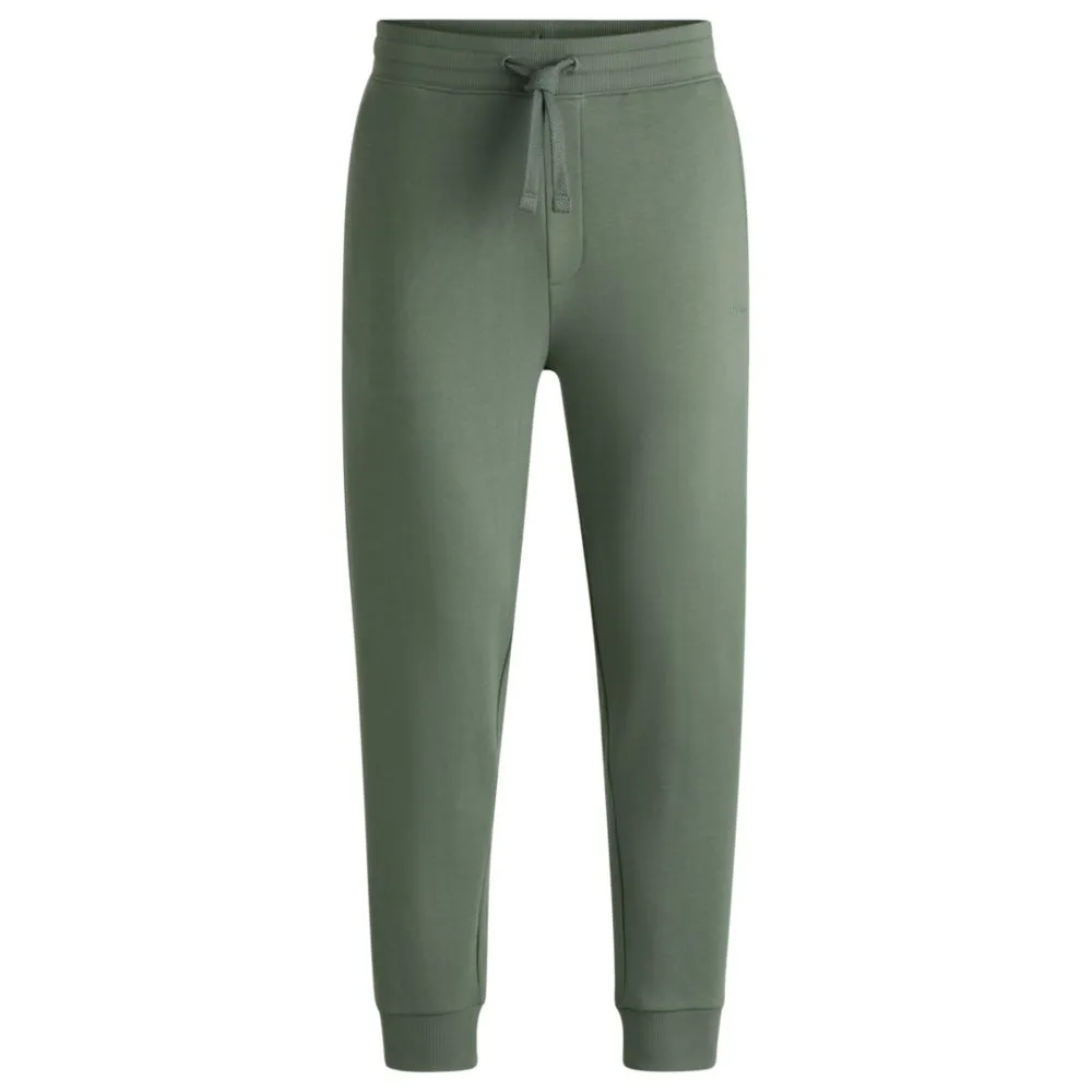 Cotton-terry tracksuit bottoms with logo print