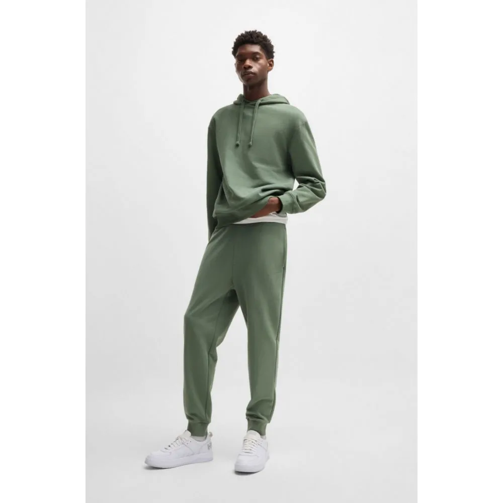 Cotton-terry tracksuit bottoms with logo print