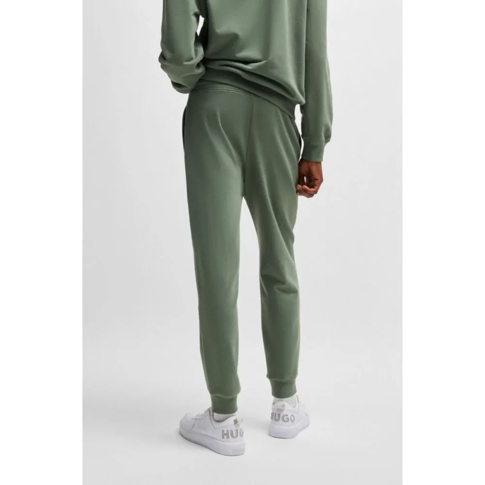 Cotton-terry tracksuit bottoms with logo print