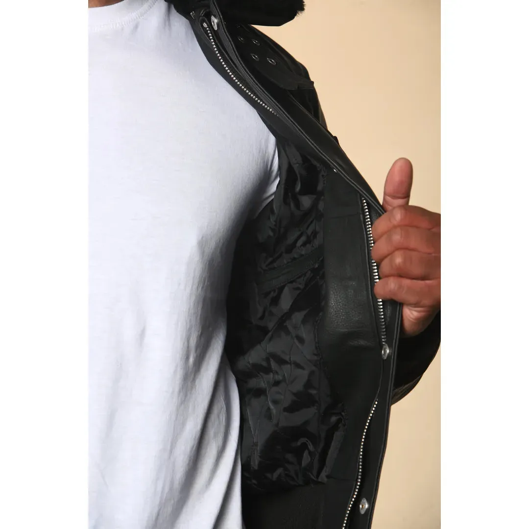 Cowhide Aviator Bomber Leather Jacket