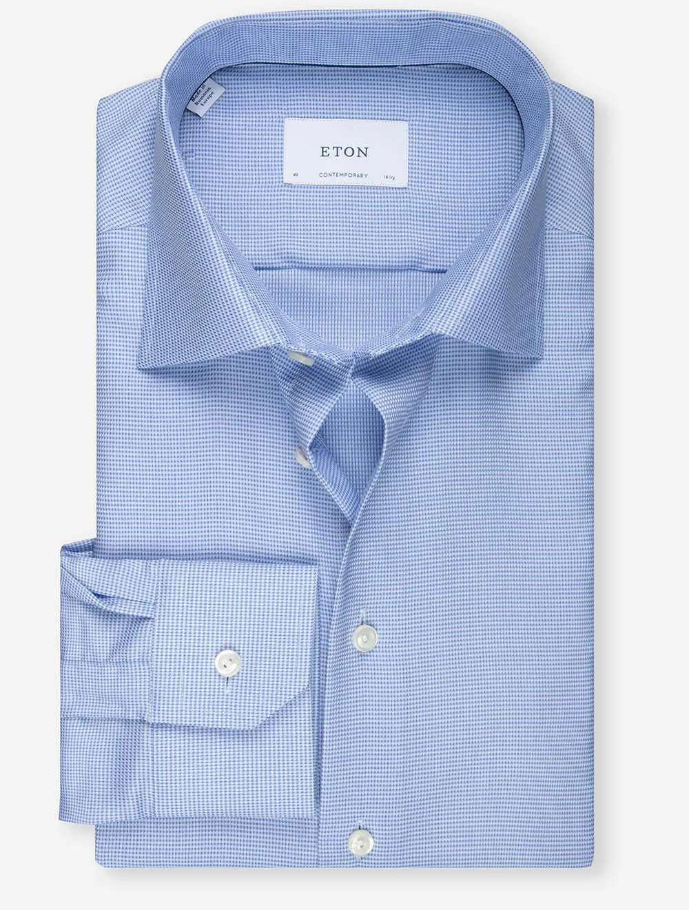 Dobby Contemporary Fit Shirt Blue