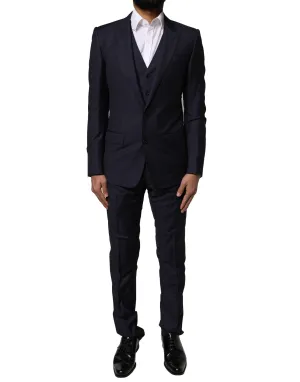 Dolce & Gabbana MARTINI Wool 3 Piece Formal Men Men's Suit
