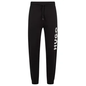 Drawstring tracksuit bottoms in French terry with large logo