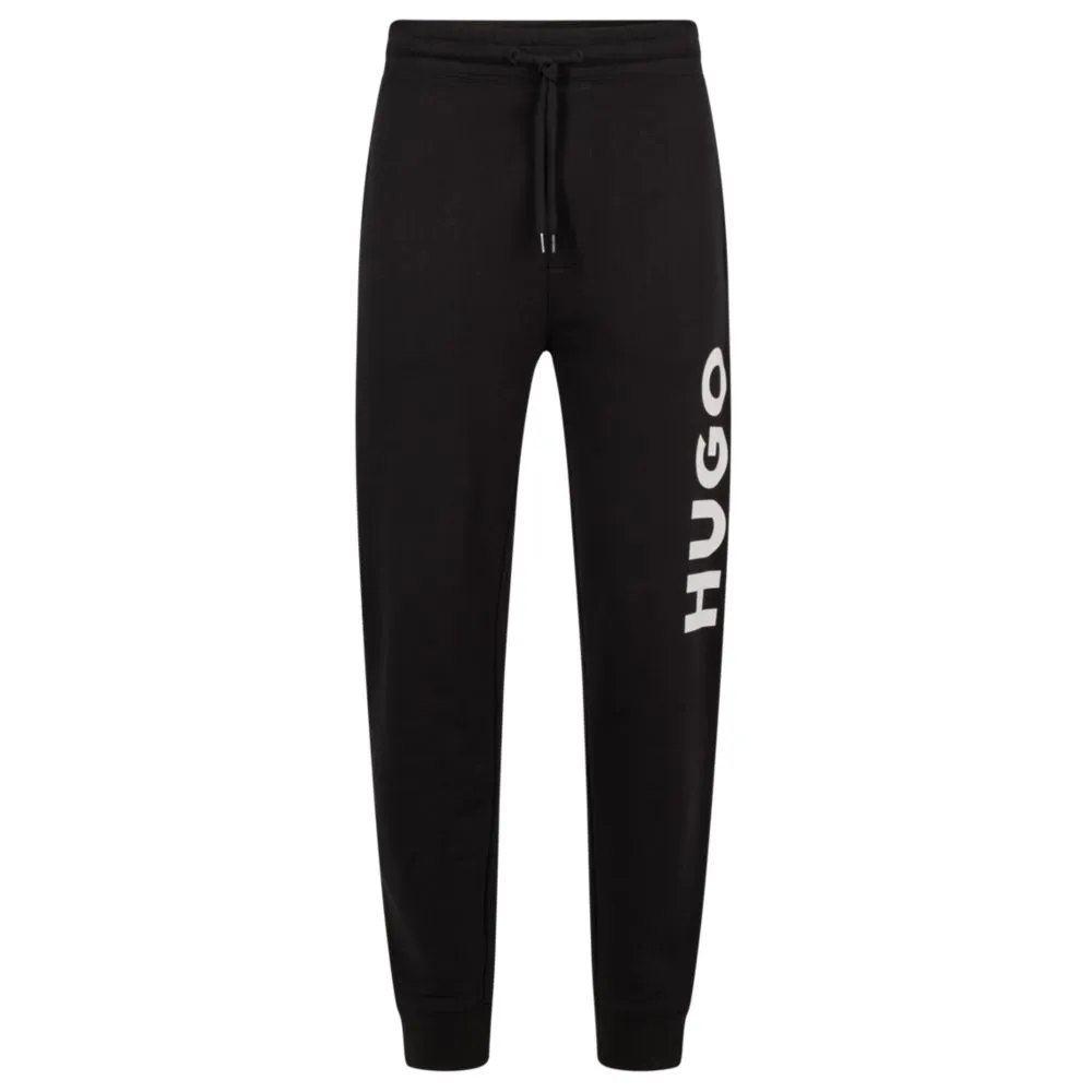 Drawstring tracksuit bottoms in French terry with large logo