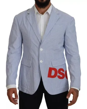 Dsqua2  Striped Single Breasted Formal Coat Men's Blazer